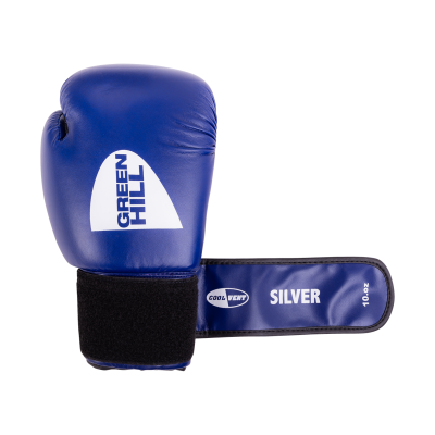 Перчатки боксерские SILVER BGS-2039, 14oz, к/з, синий